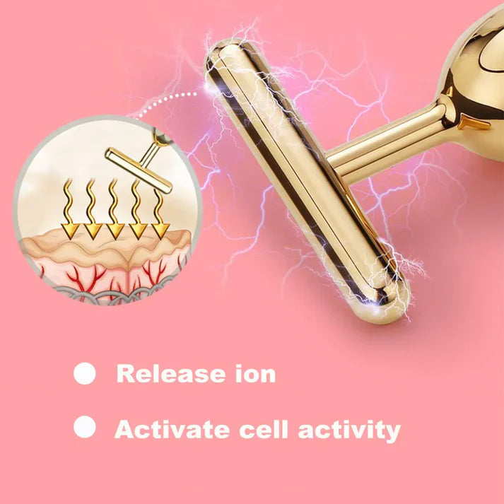 24K Gold Platted Vibrating Face Massager
