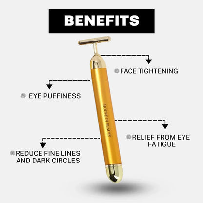 24K Gold Platted Vibrating Face Massager